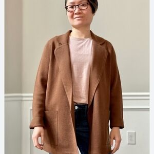 Jcrew Eloise Sweater Blazer Heather Walnut